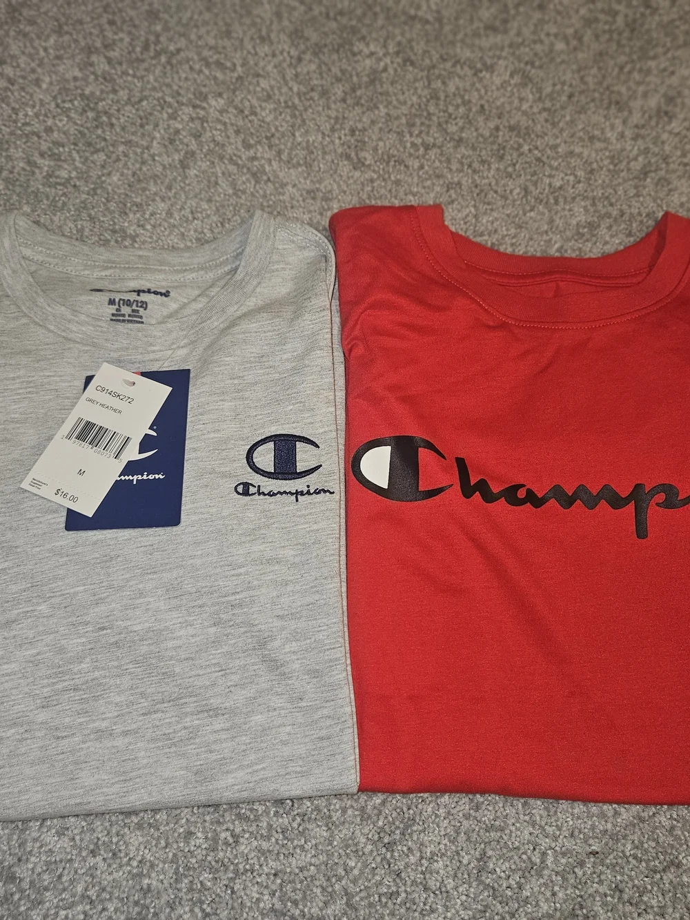 Champion Kids Navy, Red & Gray American Flag Logo Tees